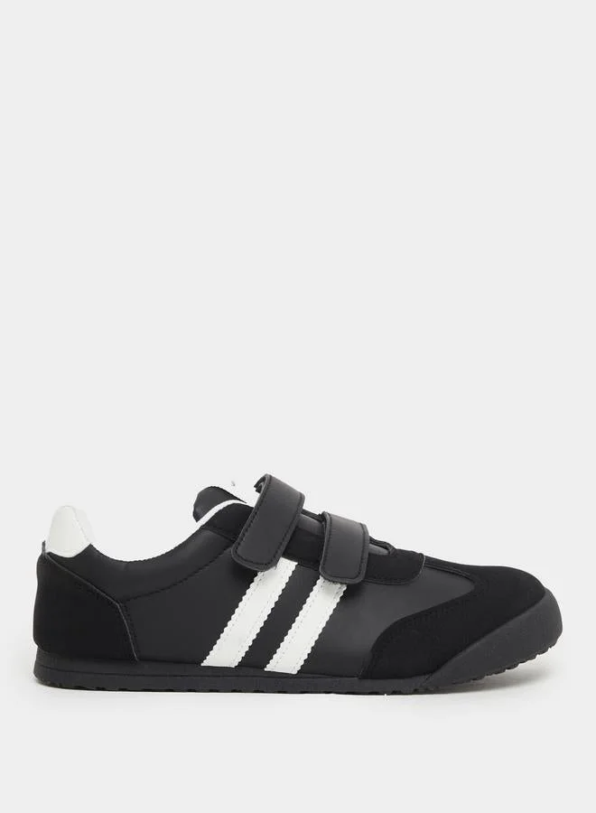 Styli Styli Women Black Sneakers with Hook and Loop