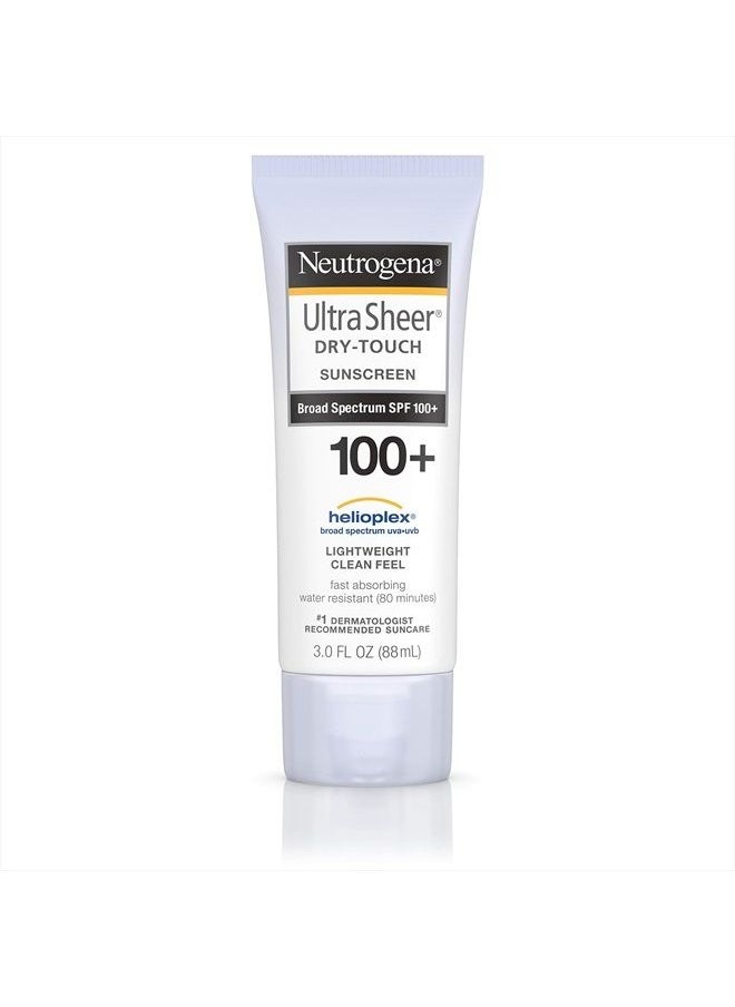 Neutrogena - Ultra Sheer Dry-Touch Water Resistant and Non-Greasy Sunscreen Lotion with Broad Spectrum SPF 100+, 3 fl. oz - Image 1