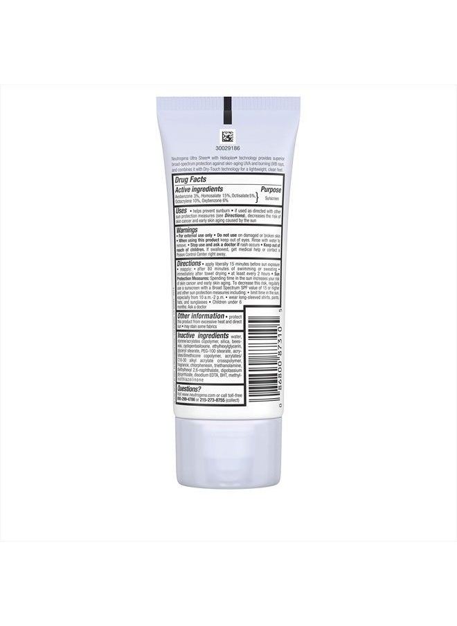 Neutrogena - Ultra Sheer Dry-Touch Water Resistant and Non-Greasy Sunscreen Lotion with Broad Spectrum SPF 100+, 3 fl. oz - Image 1