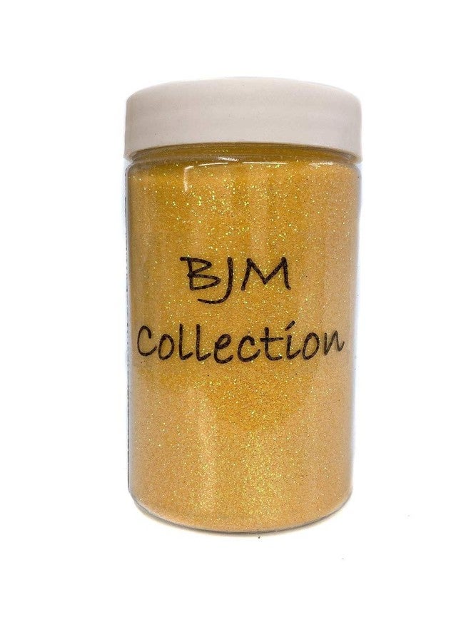 BJM Collection مجموعة بي جيه إم، 100 غرام من مسحوق البريق الناعم، زجاجة للأعمال الفنية والحرفية (ذهبي أصفر) - Image 1