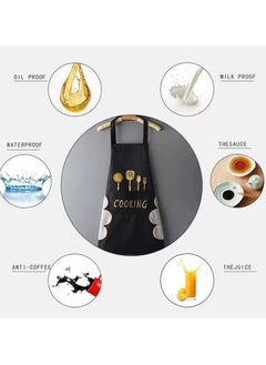 Folanry 2 Pack Kitchen Apron with Hand Wipe,Waterproof and Oil Proof Chef Cooking Apron,Cooking Bib Aprons  - Image 3