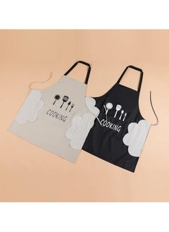 Folanry 2 Pack Kitchen Apron with Hand Wipe,Waterproof and Oil Proof Chef Cooking Apron,Cooking Bib Aprons  - Image 5