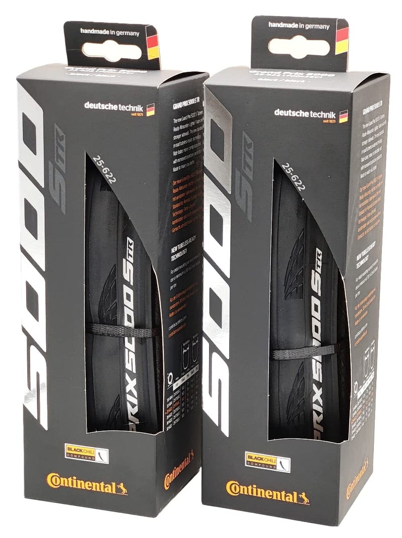 Continental Grand Prix 5000 S TR Tubeless Ready - Pack of 2 Tires (700x25 / 25-522) - Image 1