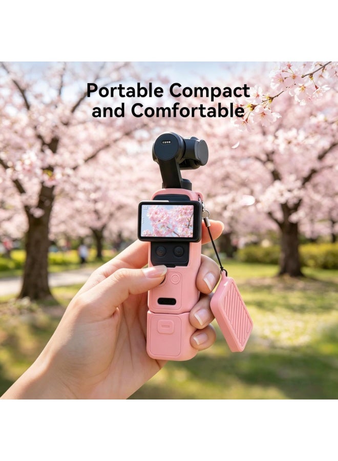 Rayco Silicone Protective Cover for DJI OSMO Pocket 4, Shockproof Protective Sleeve Case with Lanyard & Silicone Base Stand - Image 3