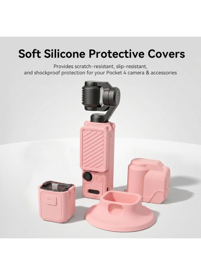 Rayco Silicone Protective Cover for DJI OSMO Pocket 4, Shockproof Protective Sleeve Case with Lanyard & Silicone Base Stand - Image 5
