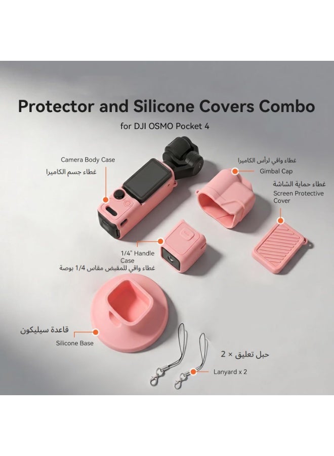 Rayco Silicone Protective Cover for DJI OSMO Pocket 4, Shockproof Protective Sleeve Case with Lanyard & Silicone Base Stand - Image 2