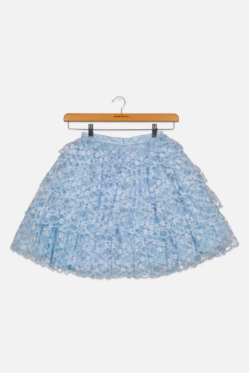 DSQUARED2 Kids Girl Texturd Skirt, Sky Blue - Image 2