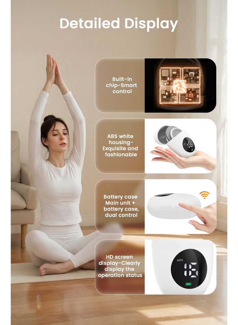 فارون جهاز تدليك صغير بتقنية التحفيز الكهربائي للعضلات (EMS) يعمل بالتيار الدقيق، وجهاز تدليك نقاط الوخز بالإبر بتقنية التحفيز الكهربائي للعضلات (EMS) لتصريف اللمف، ووسادة تدليك بتقنية التحفيز الكهربائي للأعصاب عبر الجلد (TENS)، وجهاز تدليك كهربائي صغير محمول لاسلكي بتقنية التحفيز الكهربائي للعضلات (EMS) لتخفيف الألم - Image 3