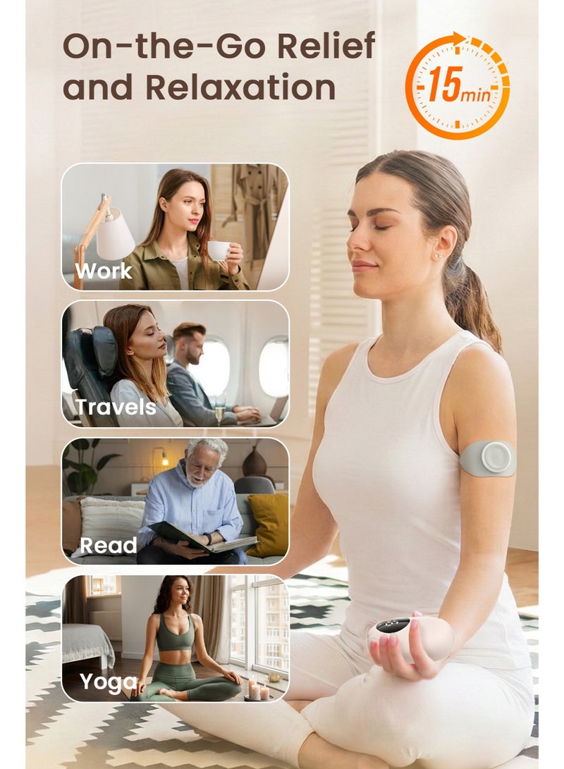 فارون جهاز تدليك صغير بتقنية التحفيز الكهربائي للعضلات (EMS) يعمل بالتيار الدقيق، وجهاز تدليك نقاط الوخز بالإبر بتقنية التحفيز الكهربائي للعضلات (EMS) لتصريف اللمف، ووسادة تدليك بتقنية التحفيز الكهربائي للأعصاب عبر الجلد (TENS)، وجهاز تدليك كهربائي صغير محمول لاسلكي بتقنية التحفيز الكهربائي للعضلات (EMS) لتخفيف الألم - Image 4