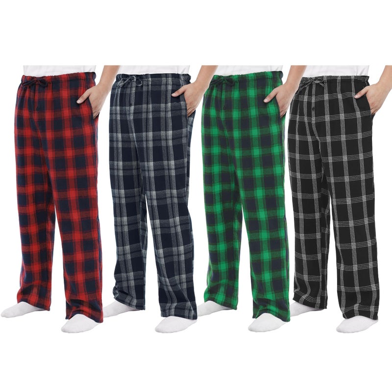 Motarto Men's Pajama Pants Flannel Plaid Pajama Sleep & Lounge PJ Bottoms Warm Sleepwear with Drawstring Pockets - Image 1