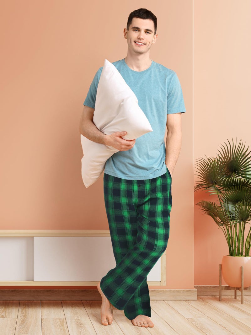 Motarto Men's Pajama Pants Flannel Plaid Pajama Sleep & Lounge PJ Bottoms Warm Sleepwear with Drawstring Pockets - Image 5
