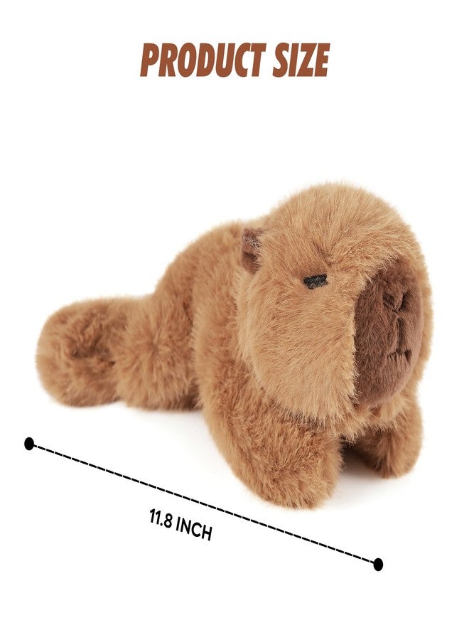 PEACH CAT Capybara Plush 11.8" Cute Capibara Stuffed Animals Soft Plushies Toys Gifts for Kids Brown - Image 4