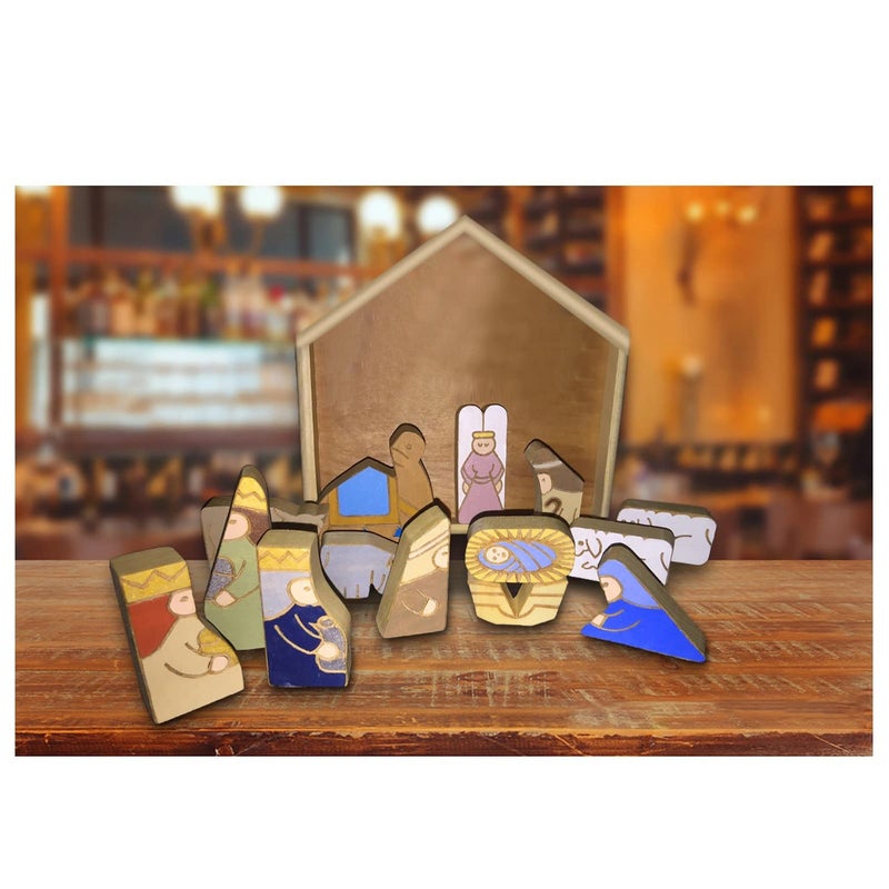 Easter Wooden Puzzle The Birth of Jesus Home Interior Decoration, Wooden Jesus Puzzle Interesting Interior Decoration for Easter Wooden Desktop and Home Decoration - Image 5