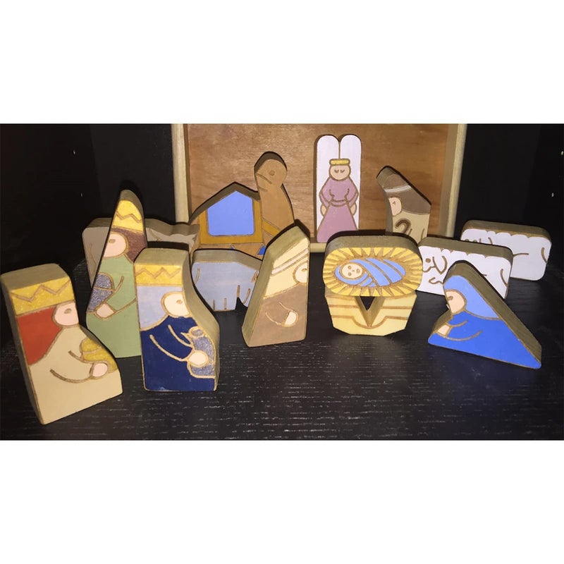 Easter Wooden Puzzle The Birth of Jesus Home Interior Decoration, Wooden Jesus Puzzle Interesting Interior Decoration for Easter Wooden Desktop and Home Decoration - Image 2