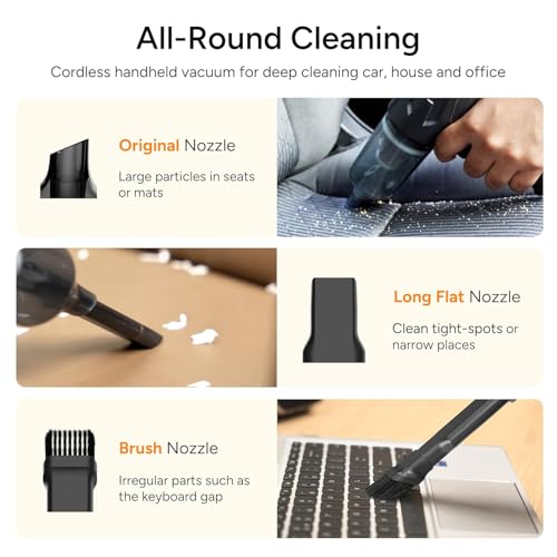 SELLWIZE Powerful Suction 80W Wireless Hand Vacuum & Air Blower 2-in-1 Wireless Vacuum Cleaner, BLDC Motor HEPA Filter, Compact & Lightweight for Car, Home use, & Pet Hair - Image 2