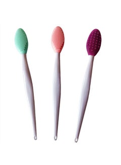 New prominent 3 Pcs Lip Scrub Brush,Lip Scrubber Exfoliator,Silicone Lip Brush Tool Double-Sided Mini Exfoliating Brush For Men Women Lip Lightening For Dark Lips Exfoliator Scrub Brush  - Image 1