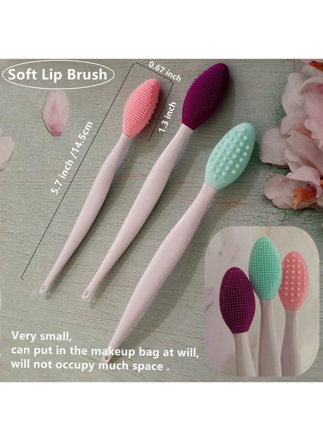 New prominent 3 Pcs Lip Scrub Brush,Lip Scrubber Exfoliator,Silicone Lip Brush Tool Double-Sided Mini Exfoliating Brush For Men Women Lip Lightening For Dark Lips Exfoliator Scrub Brush  - Image 5