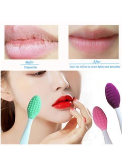 New prominent 3 Pcs Lip Scrub Brush,Lip Scrubber Exfoliator,Silicone Lip Brush Tool Double-Sided Mini Exfoliating Brush For Men Women Lip Lightening For Dark Lips Exfoliator Scrub Brush  - Image 2
