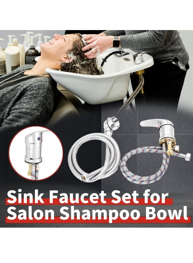 Salon Water Faucet Set Anti Splash Design Bathtub Faucets Filter Water Zinc Alloy Construction One Button Water Stop Dog Wash Easy Installation And Wash for Shampoo Bed Bowl or Backwash Unit - Image 2