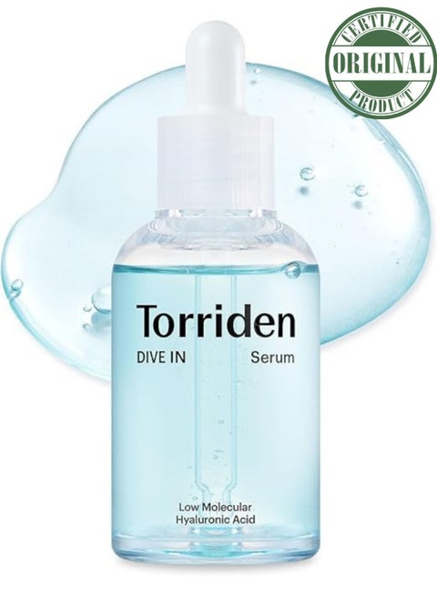 Torriden Dive-In Serum Hyaluronic Acid Hydration Booster for Deep Moisture & Plump, Smooth Skin