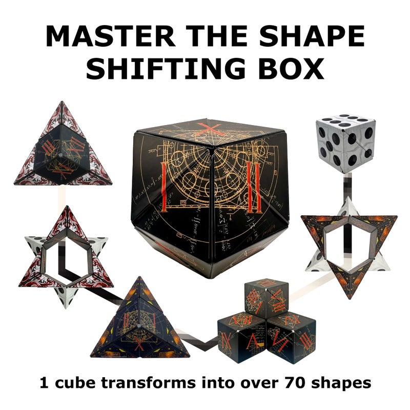SHASHIBO Shape Shifting Box - Award-Winning Fidget Toy w/ 36 Rare Earth Magnets - Fidget Cube Transforms Into Over 70 Shapes, Sensory Toy Gift for Kids, Teens, and Adults (Renaissance) - Image 4