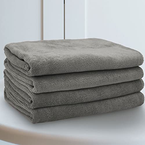 Sassoon Highly Absorbent Microfiber Cleaning Cloth in 450 GSM (4 Pcs, Grey) (40x40cm) Thick Lint & Streak-Free Multipurpose - Image 1