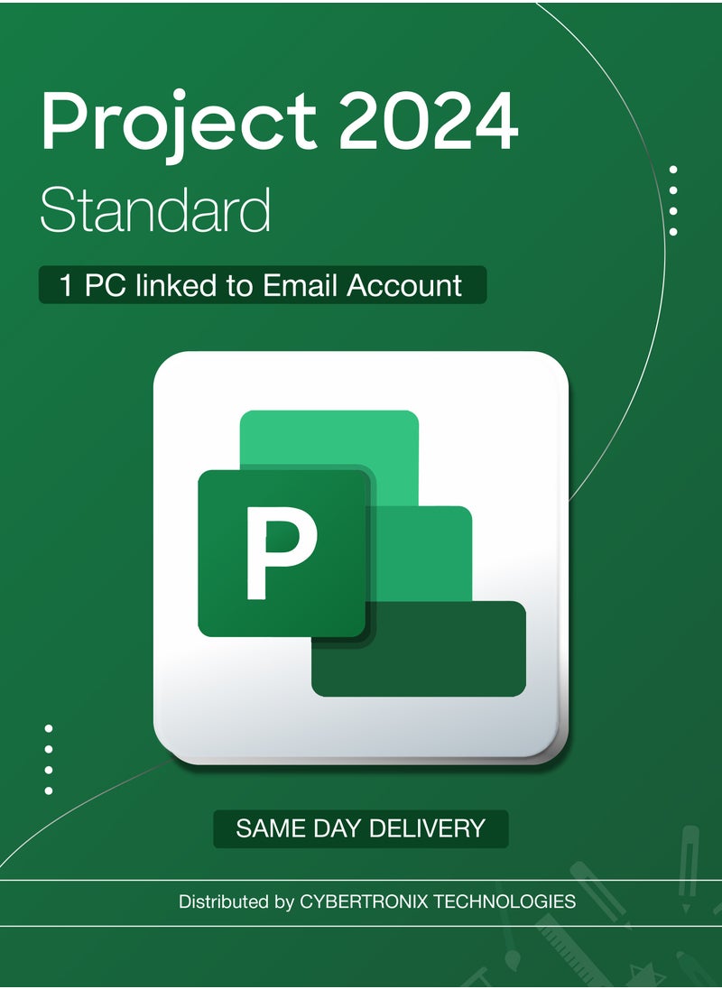 Office Microsoft Project 2024 Standard 1PC | Digital License | Linked to Email Account | Same-Day Delivery 