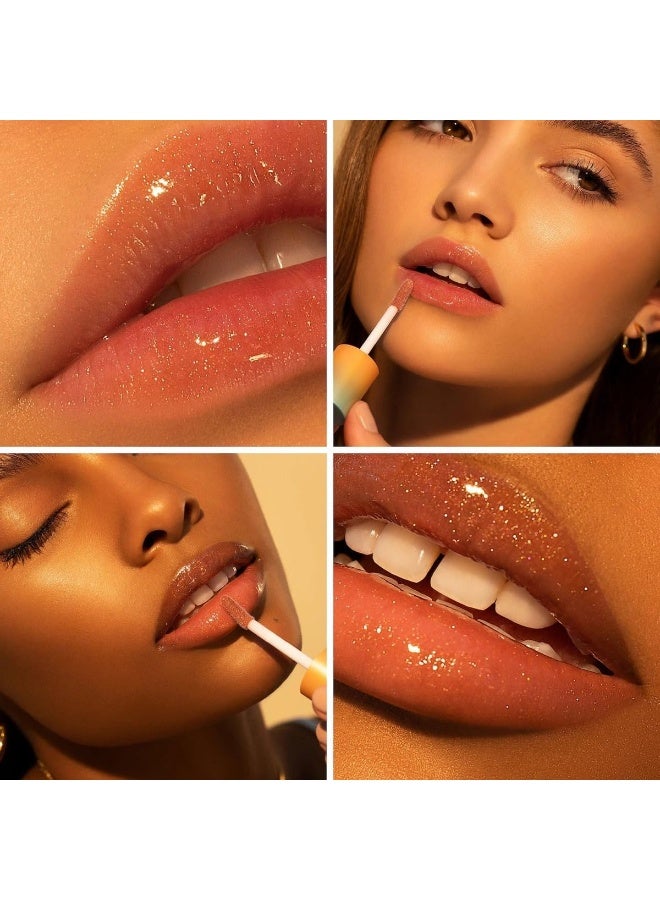 Gisou Golden Shimmer Glow Honey Infused Lip Oil | Hydrating & Nourishing Glossy Lip Oil with Mirsalehi Honey | Natural Golden Radiance & Non-Sticky Shine, 0.27 oz / 8ml - Image 2