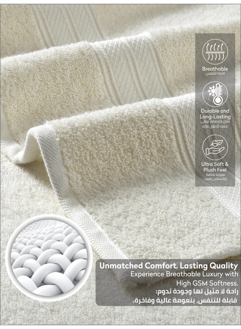 Donetella Bath Sheet 1pcs ( 85x172cm) Premium 100 % Combed Cotton 1-Pcs Bath Sheet (85 X 172 CM) 600 GSM Large Towel, Highly Absorbent, Quick Dry,Best Towel for Bathroom, Spa And Hotel,White  | Best Price UAE