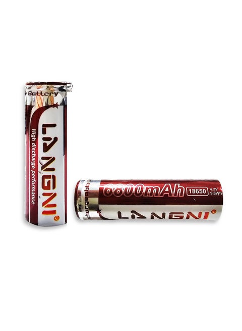 Battery 4.2V 6800mAh Rechargeable for LED Toy Light , Flashlights , Power Bank , Electronic Devices, 2pc