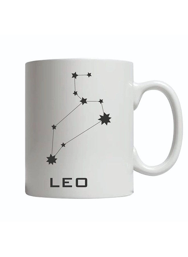Giftmate - Giftmate Leo Zodiac Mug for Coffee Tea | Star Sign Printed Ceramic Tea Coffee Mug 325ml - Image 1