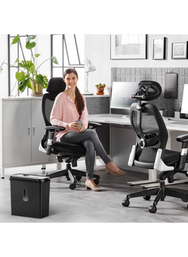 سنشر آلة تقطيع الورق SCH06 - سعة 6 ورقات، تقطيع الأقراص المدمجة وبطاقات الائتمان، سلة مهملات سعة 11 لترًا - مثالية للمنزل أو المكتب - Image 5