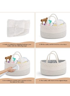 luxury little Baby Diaper Caddy Organizer - Rope Nursery Storage Bin for Boys and Girls - Large - pzsku/ZCCF820A917C0899FE88AZ/45/_/1731660414/2ab8f829-16d2-45ba-b273-0c6bb709597f