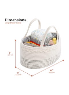 luxury little Baby Diaper Caddy Organizer - Rope Nursery Storage Bin for Boys and Girls - Large - pzsku/ZCCF820A917C0899FE88AZ/45/_/1731660420/a8c67e46-bc38-43cc-8fe9-61d1c1614c37