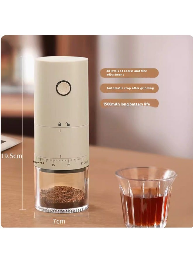 Sharpdo USB Rechargeable Electric Coffee Grinder with Easy Push Button Operation - Compact and Portable for Home, Travel, Office, and Cafe - Image 3