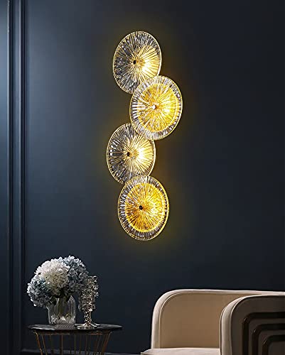 CITRA Modern Glass LED Wall Art Lamp (Warm White, Golden) - Image 3