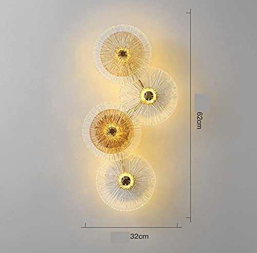 CITRA Modern Glass LED Wall Art Lamp (Warm White, Golden) - Image 4
