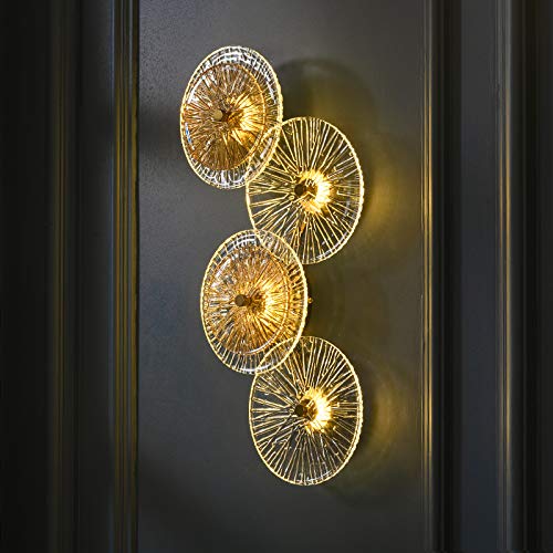 CITRA Modern Glass LED Wall Art Lamp (Warm White, Golden) - Image 5