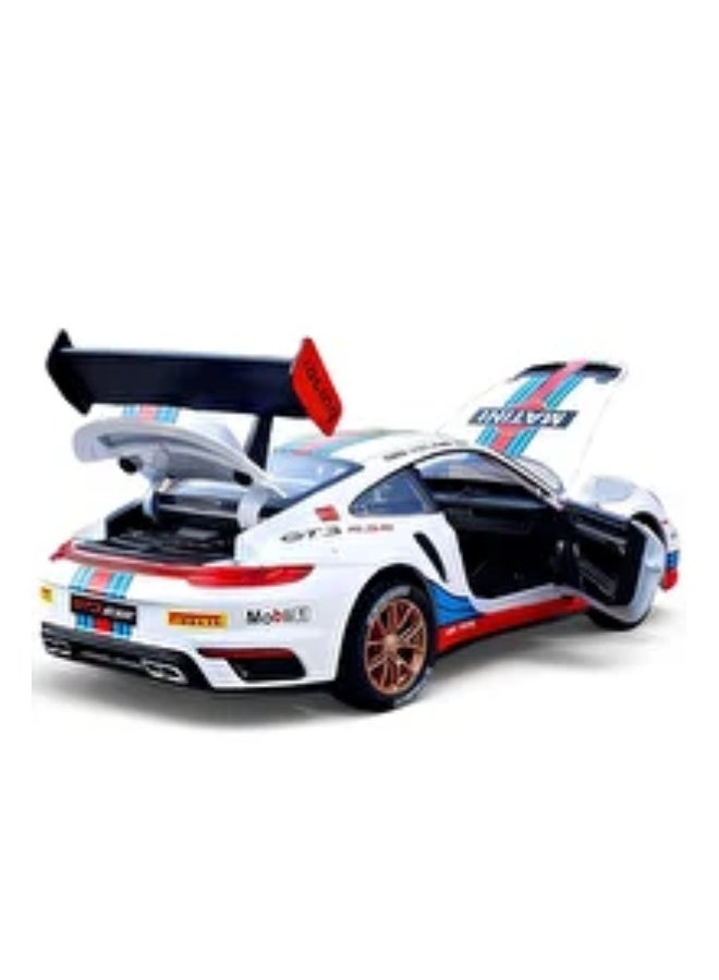 HAIZOL Porsche 911 GT3 RS Die-Cast Model Car 1:24 Scale | Pull-Back Action with Lights & Sound | Opening Doors & Hood | Ages 4-7 | Premium Collection with Display Base - Image 1