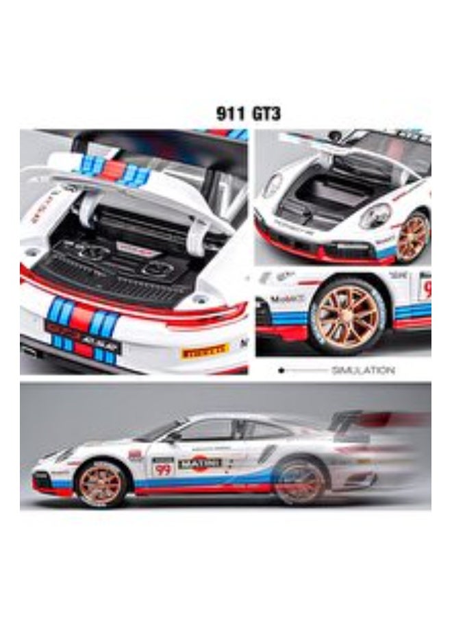 HAIZOL Porsche 911 GT3 RS Die-Cast Model Car 1:24 Scale | Pull-Back Action with Lights & Sound | Opening Doors & Hood | Ages 4-7 | Premium Collection with Display Base - Image 5