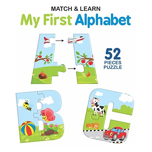 Ratna's Match & Learn My First Alphabets 2 Pieces Educational Puzzle Teaching Different Alphabets & Objects for Kids - Image 2