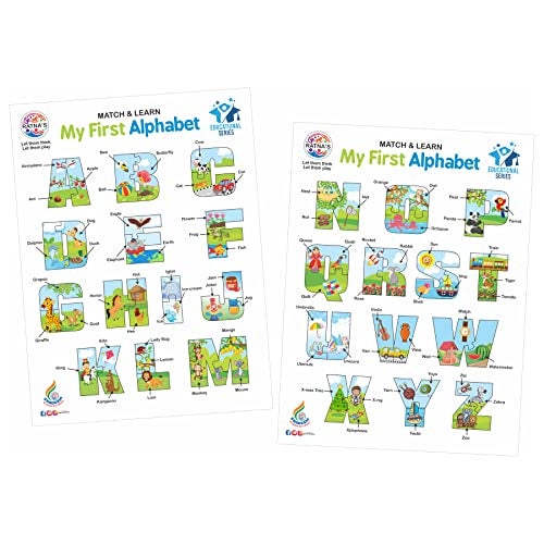 Ratna's Match & Learn My First Alphabets 2 Pieces Educational Puzzle Teaching Different Alphabets & Objects for Kids - Image 3