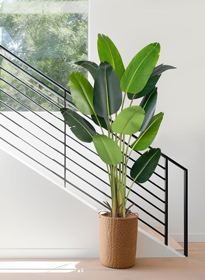Bolivia's Artificial Trees, Artificial Banana Tree With Perfect Faux Tropical Leaf, Lifelike Artificial Tree For Modern Home Decoration Indoor And Outdoor, Artificial Tree For Office And Housewarming，180CM - Image 4