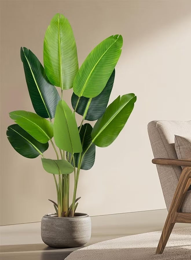 Bolivia's Artificial Trees, Artificial Banana Tree With Perfect Faux Tropical Leaf, Lifelike Artificial Tree For Modern Home Decoration Indoor And Outdoor, Artificial Tree For Office And Housewarming，180CM - Image 1