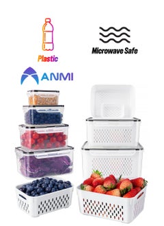 Anmi 6 PCS Large Fruit Containers for Fridge Food Storage Containers  - Image 1