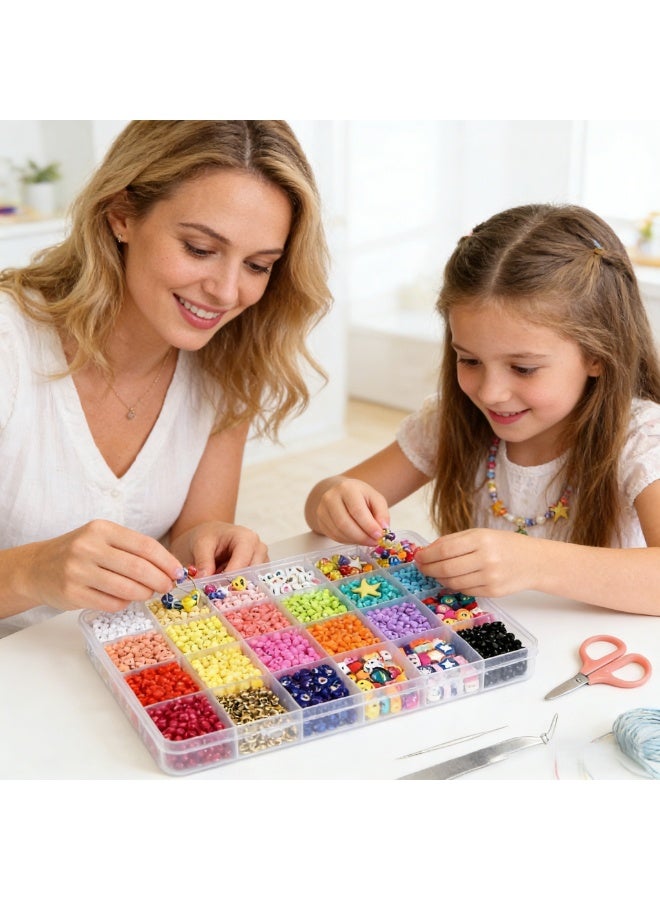 28,000 مجموعات من مزدوج مربع 48 شبكة 2mm زجاج البذور الخرز DIY المجوهرات الخرز مجموعات للأطفال (مربع) - Image 4