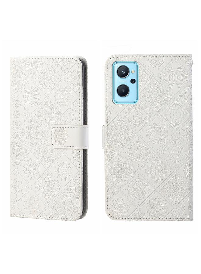 اس-توب جراب هاتف OPPO Realme 9i من الجلد المنقوش بنمط عرقي - Image 1