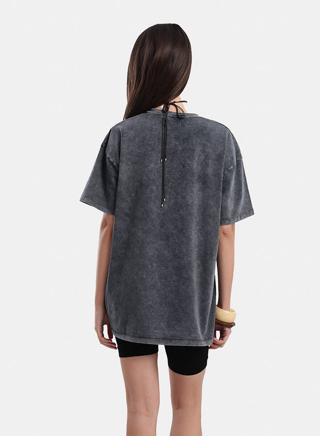Carina Heather Dark Grey T-Shirt - Image 3