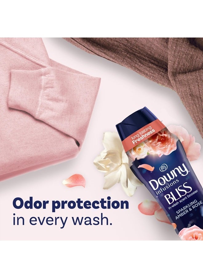 Downy Infusions In-Wash Laundry Scent Booster Beads, BLISS, Sparkling Amber and Rose, 24 oz  - Image 4
