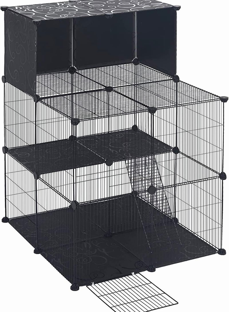 DIY Metal Mesh With Ladder Storage Pet Fence Pet Cage For Small Pets Like Rabbit Hamster Cat - Image 3
